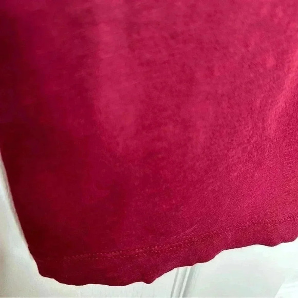 Madewell T-Shirt V-Neck Front  Pocket Burgundy Size Extra Small - Picture 5 of 16